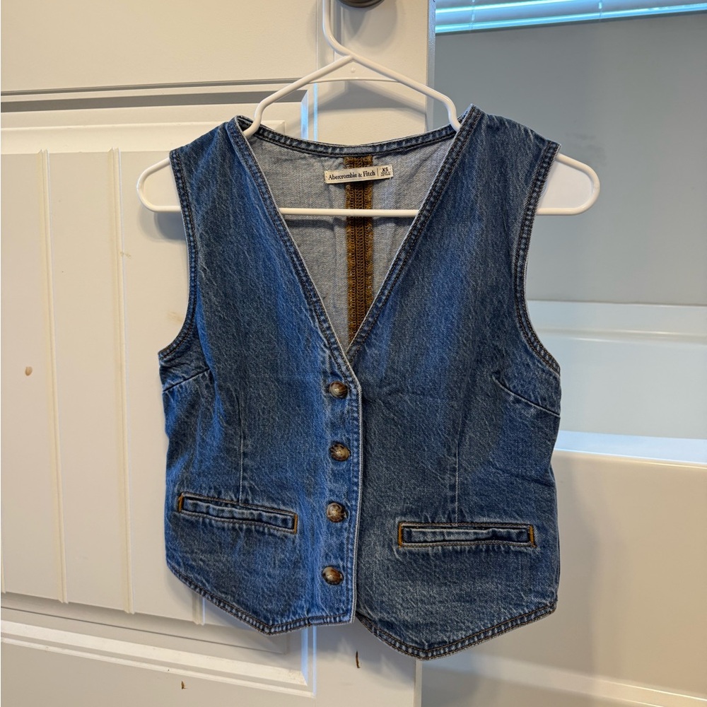 Abercrombie Denim Button-Up Vest